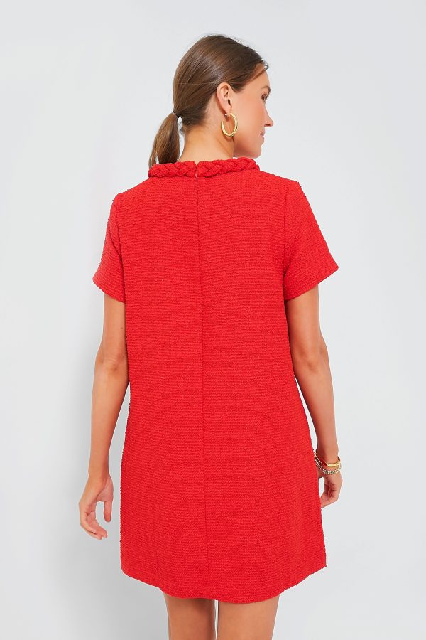 Red Tweed Jackie Dress Online Hot Sale