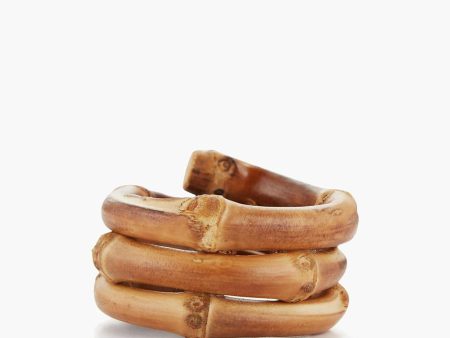 Bamboo Napkin Rings (Set of 4) Online Sale