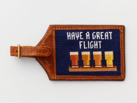 Beer Flight Needlepoint Luggage Tag For Sale