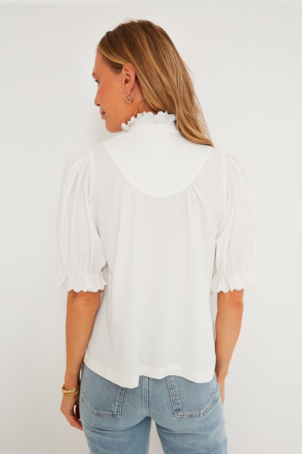 White Selena Blouse Cheap