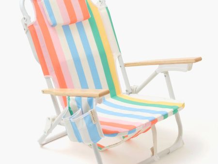 Utopia Multi Stripe Deluxe Beach Chair Fashion