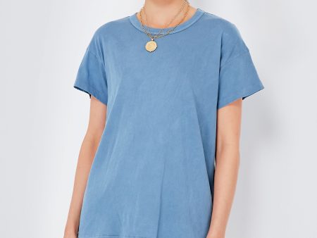 Vintage Cornflower Boxy Crew Tee For Cheap