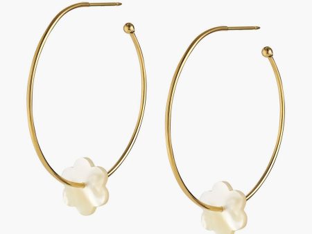 Flowers Hoop-La Earrings For Discount