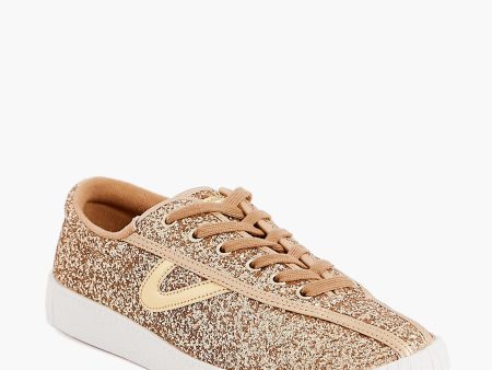 Gold Nylite Glitter Sneakers Cheap