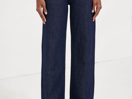 Indigo Linen Denim Trouser For Sale