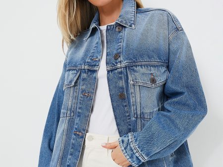 Navy Light Pio Denim Jacket For Cheap