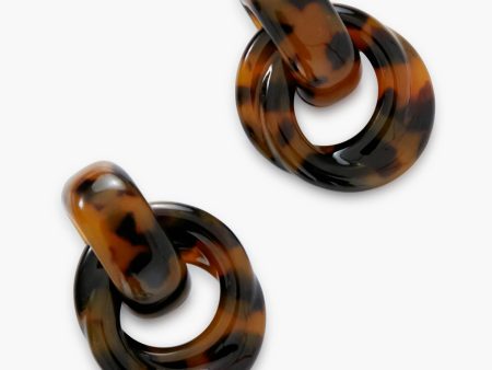 Tortoise Link Earrings Cheap