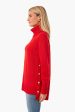 Poppy Red Sophia Sweater For Cheap