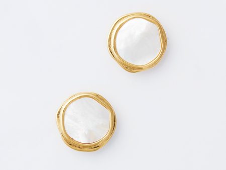 Mother of Pearl Langley Studs For Cheap