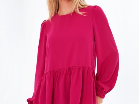 Fuchsia Carlota Peplum Blouse Online now