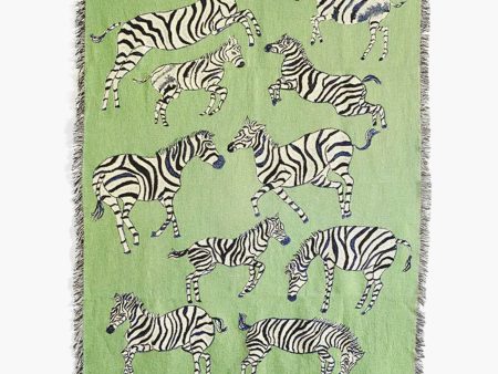 Green Zebras Blanket For Cheap