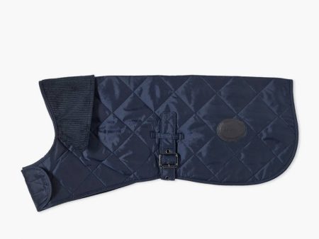 Navy Quilted Dog Coat Online