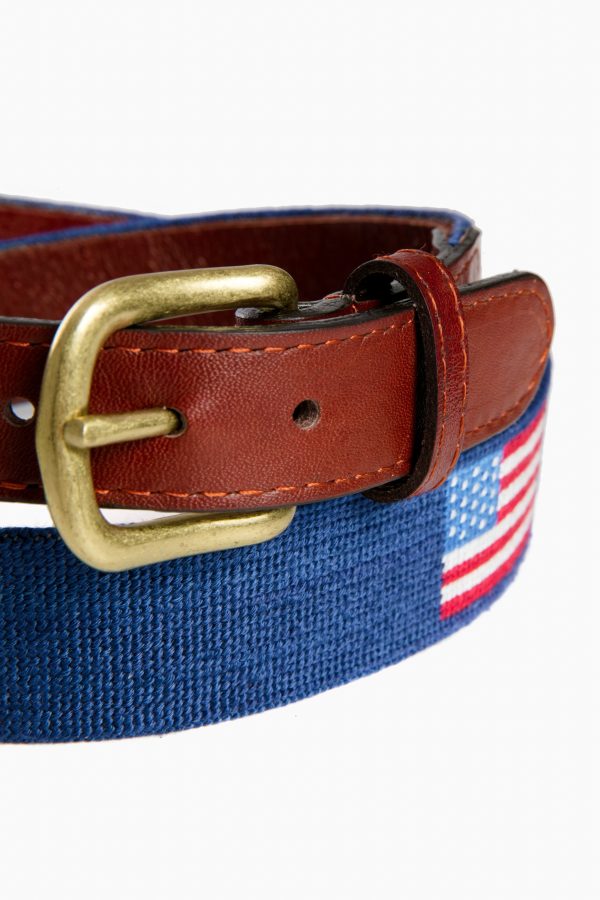 American Flag Needlepoint Belt For Discount