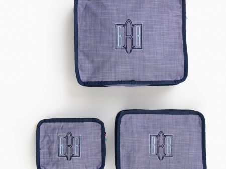 Navy Chambray Travel Set Discount