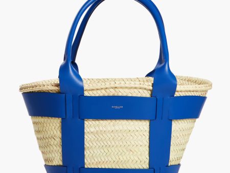 Cobalt Blue Natural Raffia Santorini Bag Online Hot Sale