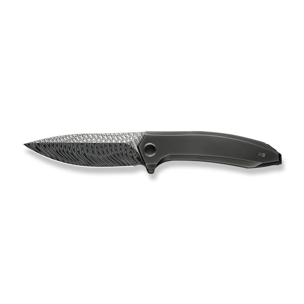 WEKNIFE Acuminal Flipper Knife Titanium Handle (3.98  Damasteel Blade) WE23070-DS1 For Sale