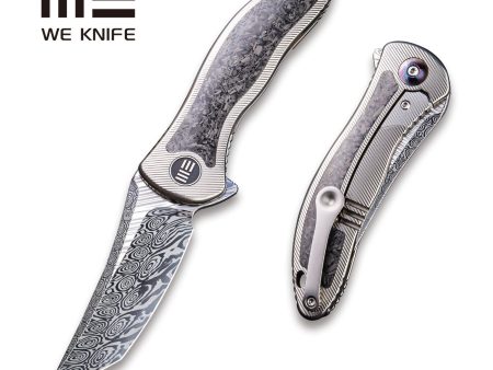 WEKNIFE Synergy2 Flipper Knife Titanium & Carbon Fibre Handle (3.49  Damasteel Blade) 912CF-DS2 Discount