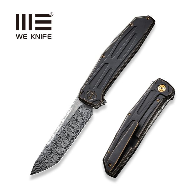 WEKNIFE Shadowfire Flipper Knife Titanium Handle (3.97  Damasteel Blade) WE22035-DS1 For Discount