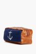 Navy Anchor Needlepoint Toiletry Bag For Sale