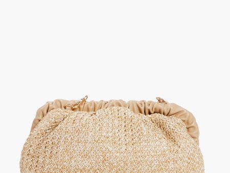 Natural Straw Delvina Clutch Online now