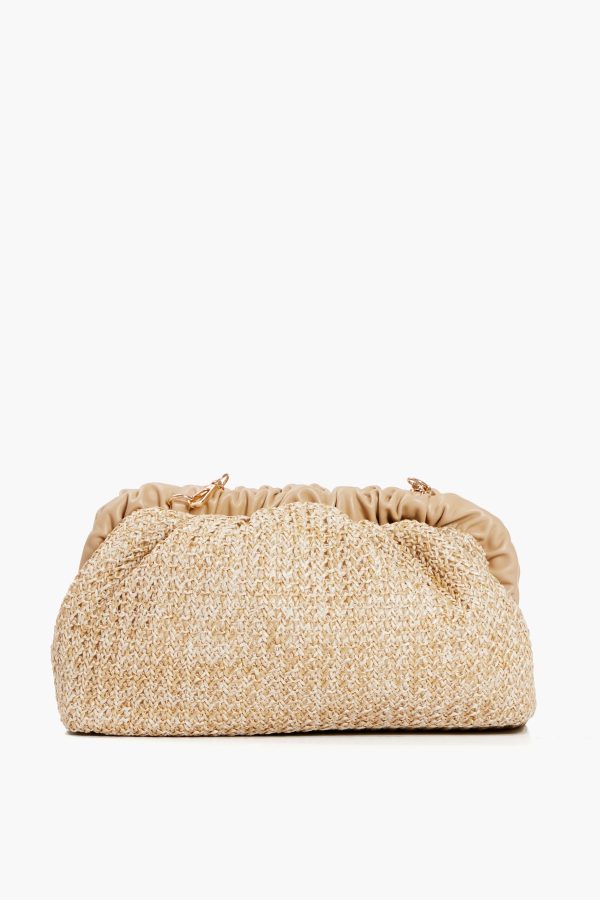 Natural Straw Delvina Clutch Online now