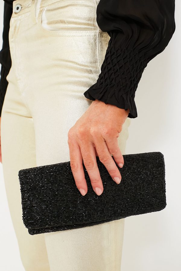 Black Beaded Clutch Online