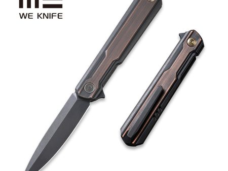 WEKNIFE Peer Flipper Knife Titanium & Copper Handle (3.46  CPM 20CV Blade) 2015F For Sale