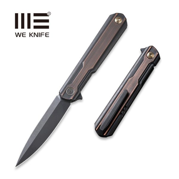 WEKNIFE Peer Flipper Knife Titanium & Copper Handle (3.46  CPM 20CV Blade) 2015F For Sale