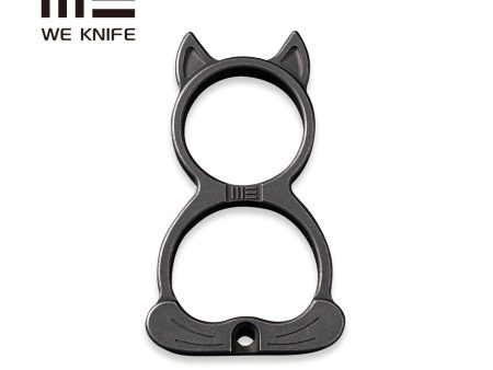 WEKNIFE WE Cat Titanium Material Collectible Knuckle With S S Bead Chain A-07E Hot on Sale