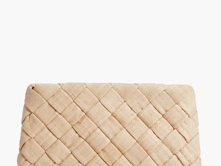 Natural Raffia Aviva Woven Puff Clutch Hot on Sale