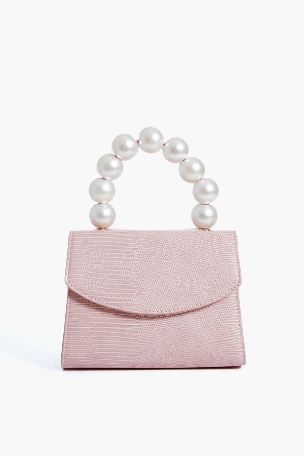 Pink Peta Pearl Handle Bag Hot on Sale