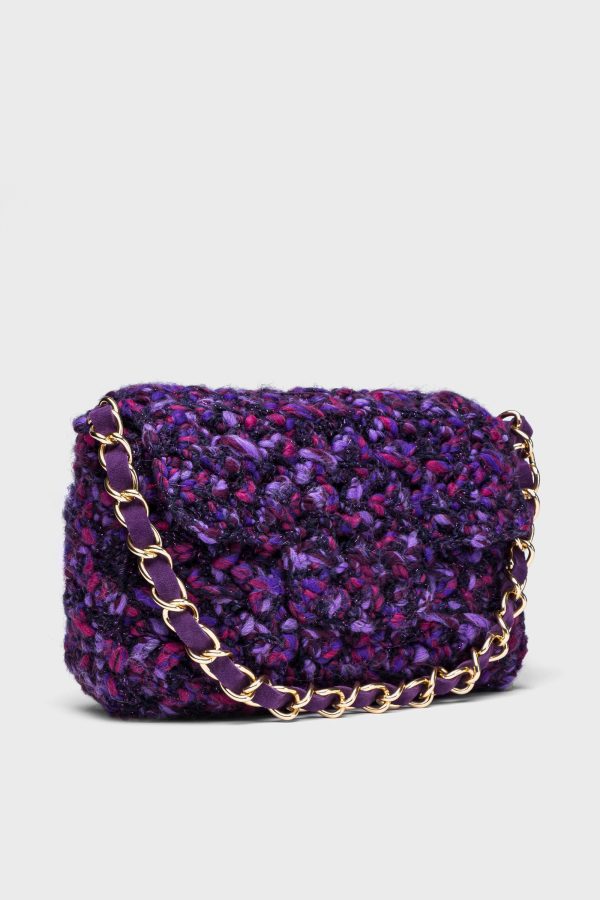 Purple Multi Woven Shoulder Bag on Sale