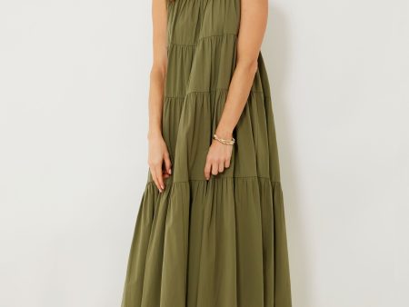 Army Green Carmen Dress Hot on Sale