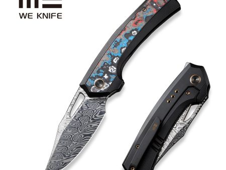 WEKNIFE Nefaris Flipper & Thumb Hole Knife Titanium & Carbon Fiber Handle (3.48  Damasteel Blade) WE22040F-DS1 Fashion