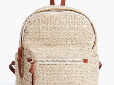 Raffia Braided Backpack For Cheap