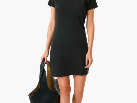 Black Modern Slub Tee Dress Sale