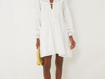 White Rue Mini Dress For Cheap