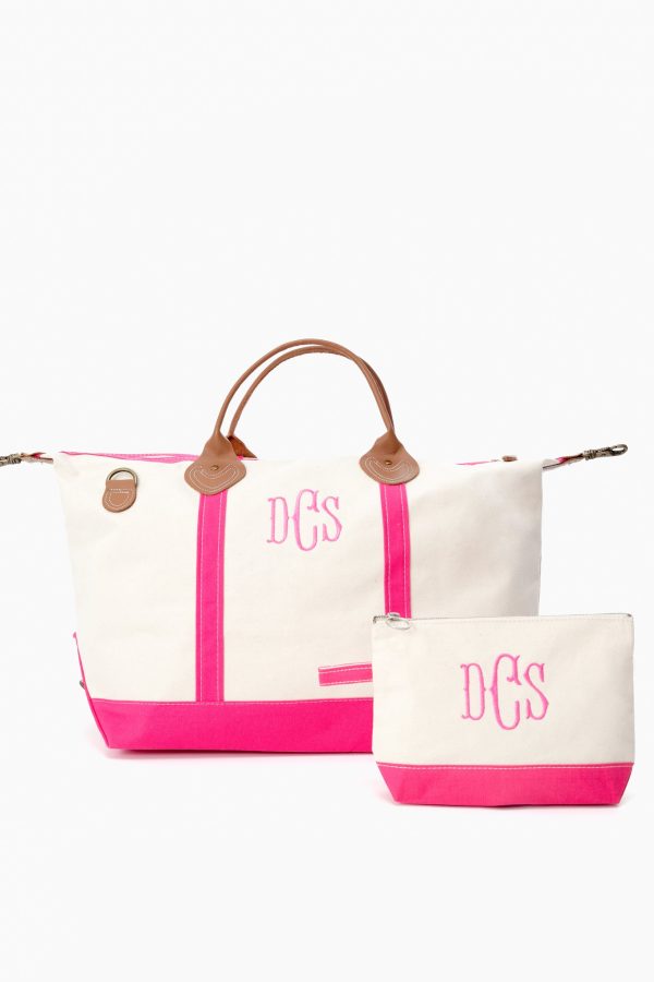 Pink Monogrammed Sunshine Satchel For Discount