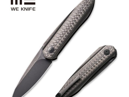 WEKNIFE Black Void Opus Front Flipper Knife Titanium & Carbon Fiber Handle (2.84  CPM 20CV Blade) 2010V-1 Discount