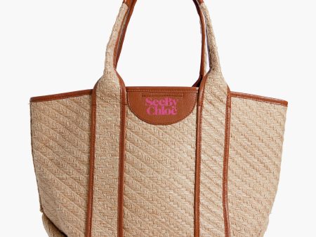 Natural Jute and Leather Laetizia Tote Hot on Sale