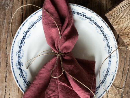 Bordeaux Linen Napkins Set Of 4 Online