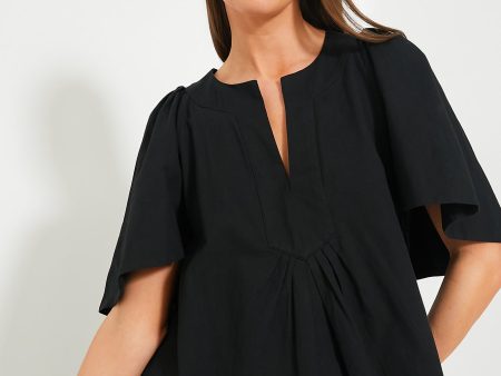 Black Finley Flutter Sleeve Top Fashion