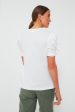 White Vesty Puff Short Sleeve Crewneck Online