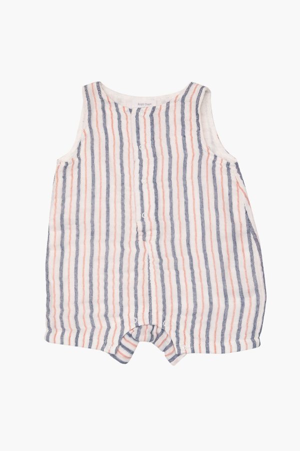 Nautical Ticking Stripe Shortie Romper Discount