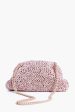 Pale Pink Raffia Game Clutch For Discount