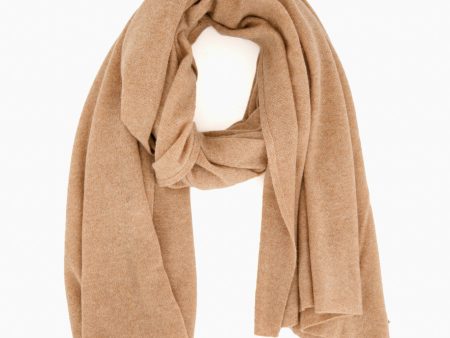 Camel Heather Cashmere Travel Wrap Online Hot Sale