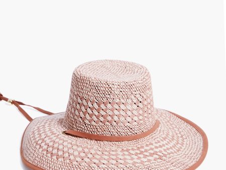 Soft Sunset Brielle Checkered Straw Hat Fashion