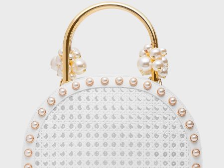 White Ellie Pearl Satchel Cheap