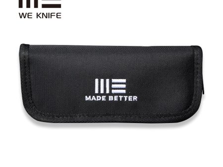 WEKNIFE Black Nylon Knife Zippered Pouch With Polishing Cloth And Stickers WE-01 Online Hot Sale