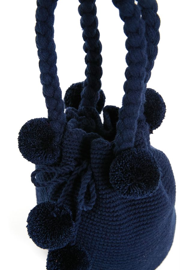 Navy Mini Tassel Bag Online now